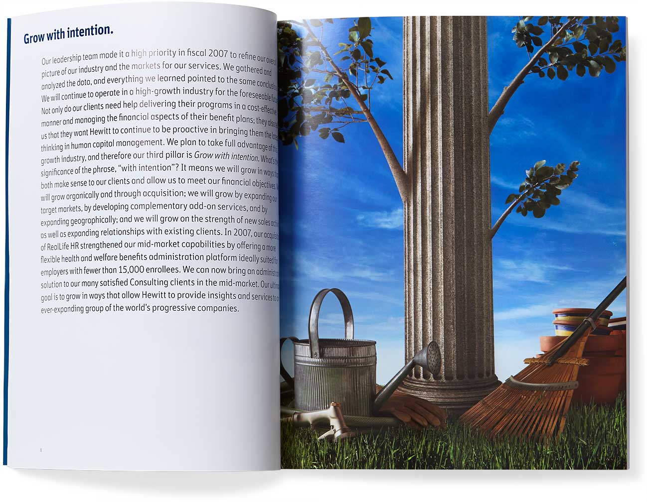hewitt_annual-report-spread-6.jpg Art Direction by: Bart Crosby, Crosby Associates